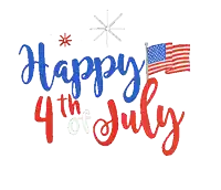 a sign that says happy 4th of july with a flag