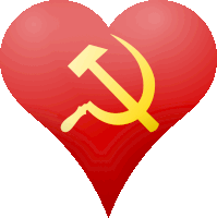 Communist Heart Communist Sticker - Communist Heart Communist Heart Stickers