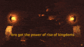 a cartoon of a man with the words bro got the power of rise of kingdoms