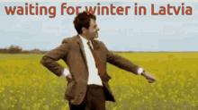 Waiting For Winter In Latvia Latvian Winter GIF - Waiting For Winter In Latvia Latvian Winter Mr Bean GIFs