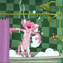 Bath Pink Panthere GIF