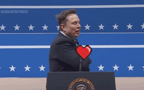 a man stands at a podium with the president of the united states emblem on it