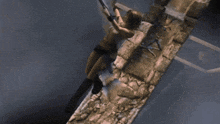 a person is upside down in the air