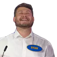 a man in a white shirt has a name tag that says ryan