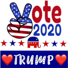 vote trump2020 elections us elections republican candidate peace sign