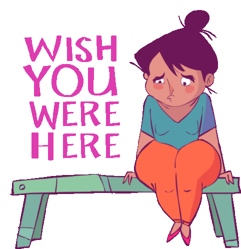 Wish You Were Here Sticker - Luluand Jazz Wish You Were Here Sad Stickers