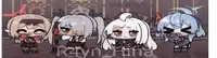 a group of cartoon characters are standing next to each other with the name r4lyn_hina written on the bottom