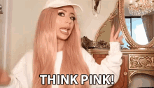 I Love Pink Pink Wig GIF - I Love Pink Pink Wig Pink Hair GIFs