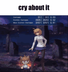 Cry About It Skill Issue GIF - Cry About It Skill Issue Neco Arc GIFs