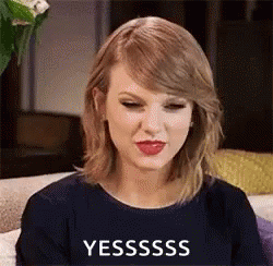 Yes Taylor Swift Gif Yes Taylor Swift Happy Discover And Share Gifs