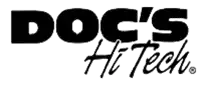 a black and white logo for doc 's hitech