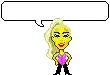 a pixel art of a woman with a speech bubble that says `` touched for the ... ''