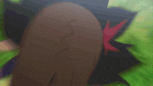 a blurry picture of a person 's butt with a red star