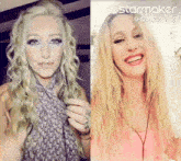 a woman with a scarf around her neck has a starmaker id on her face