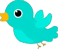 a blue bird with a yellow beak is flying in the air