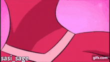 a close up of a person 's mouth with the words sasi sage on the bottom right