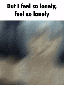 but i feel so lonely feel so lonely written on a white background
