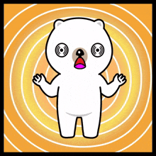 white bear cute confused what is going on