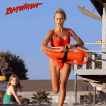 running cj parker baywatch on my way lifeguard
