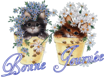 Bonne Journèe Cute Sticker - Bonne Journèe Cute Cats Stickers