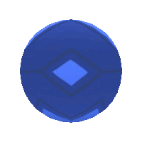 a blue circle on a white background with a shadow