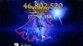 a screenshot of a video game with the number 46802 520 on the screen .