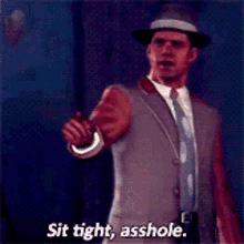 Sit Tight Roy Earle GIF - Sit Tight Roy Earle Lanoire GIFs
