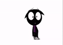 a cartoon character is jumping in the air with a surprised look on his face