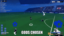 a screenshot of a video game with the words gods chosen on the bottom