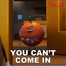 You Can'T Come In Orange GIF