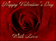 Happy Valentines Day With Love GIF - Happy Valentines Day With Love Red Rose GIFs