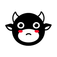 Black Cow Sticker