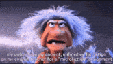 a cartoon character says " me unleashing my ancient unfinished fan fiction on my english teacher for a microfiction " assignment