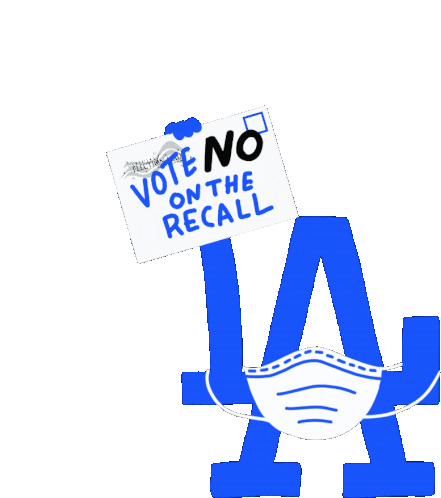 Vote No On The Recall La Dodgers Sticker - Vote No On The Recall La Dodgers Keep Ca Blue Stickers