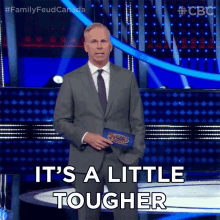 Its A Little Tougher Family Feud Canada GIF - Its A Little Tougher Family Feud Canada Little Bit Difficult GIFs