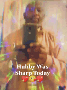 hubby was sharp today selfie love filter kiss emoji