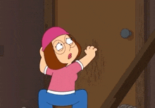 Scratch Door Meg Griffin GIF - Scratch Door Meg Griffin Family Guy GIFs