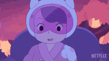 a cartoon character with a netflix logo on the bottom