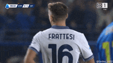 a soccer player named frattesi wears a number 16 jersey