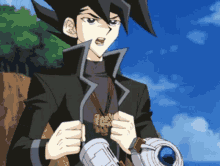 a cartoon character with a necklace that says ' king '