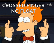 Fingers Crossed Fry GIF - Fingers Crossed Fry Billy West GIFs