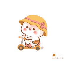 cute scooter ride strolling happy