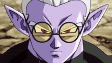 a close up of a cartoon character 's face with the words super dragon ball heroes on the bottom right
