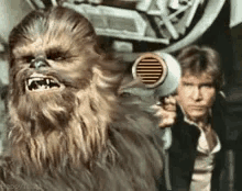 Chewbacca Blower GIF - Chewbacca Blower Han Solo GIFs