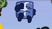 a cartoon drawing of a facebook logo with a sad face on it .