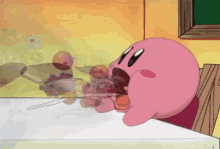 Kawaii Kirby Thanksgiving GIF - Kawaii Kirby Thanksgiving Eat It All GIFs