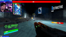 a screenshot of a video game with the word destructive on it