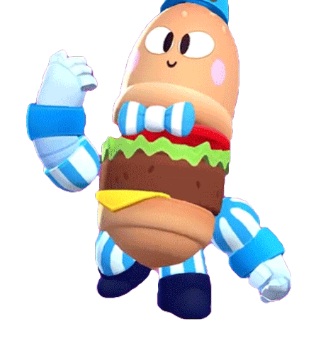 Hey There Burger Lou Sticker - Hey There Burger Lou Brawl Stars Stickers