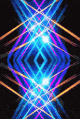 a computer generated image of a kaleidoscope with blue and purple lights