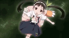 八九寺真宵 アニメ　走る　逃げる　急ぐ GIF - Hachikuji Mayoi Anime Rush GIFs